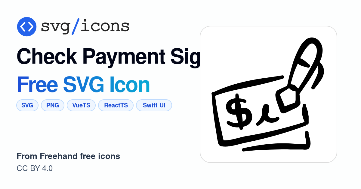 Check-payment-sign SVG Icon - Free Check-payment-sign PNG & SVG Download