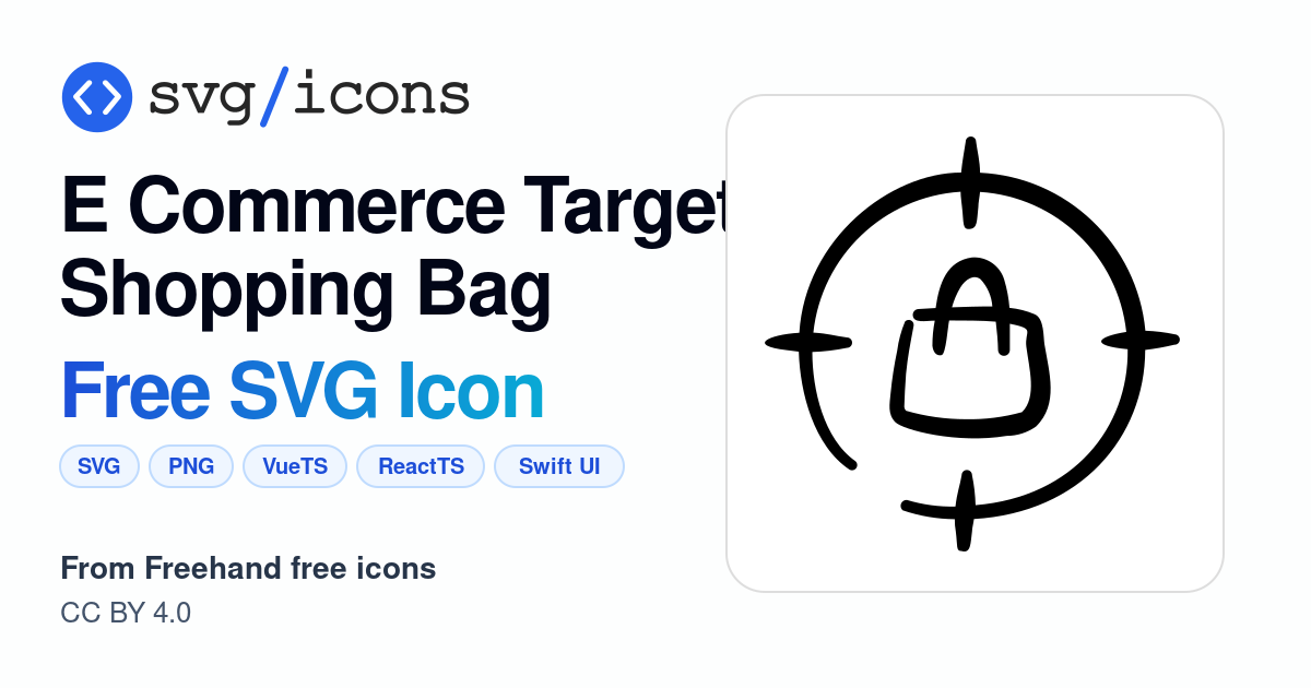 E-commerce-target-shopping-bag SVG Icon - Free E-commerce-target ...