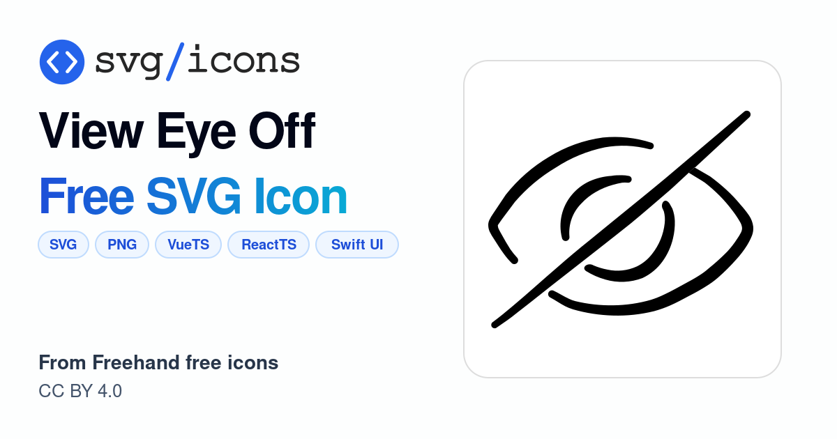 View-eye-off SVG Icon - Free View-eye-off PNG & SVG Download
