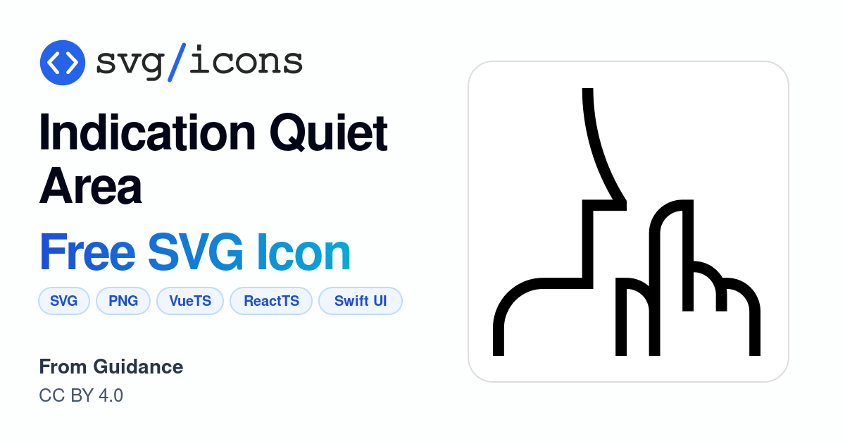 Indication-quiet-area SVG Icon - Free Indication-quiet-area PNG & SVG ...