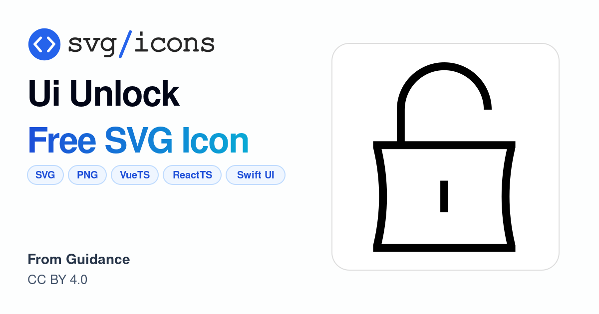 Ui-unlock SVG Icon - Free Ui-unlock PNG & SVG Download