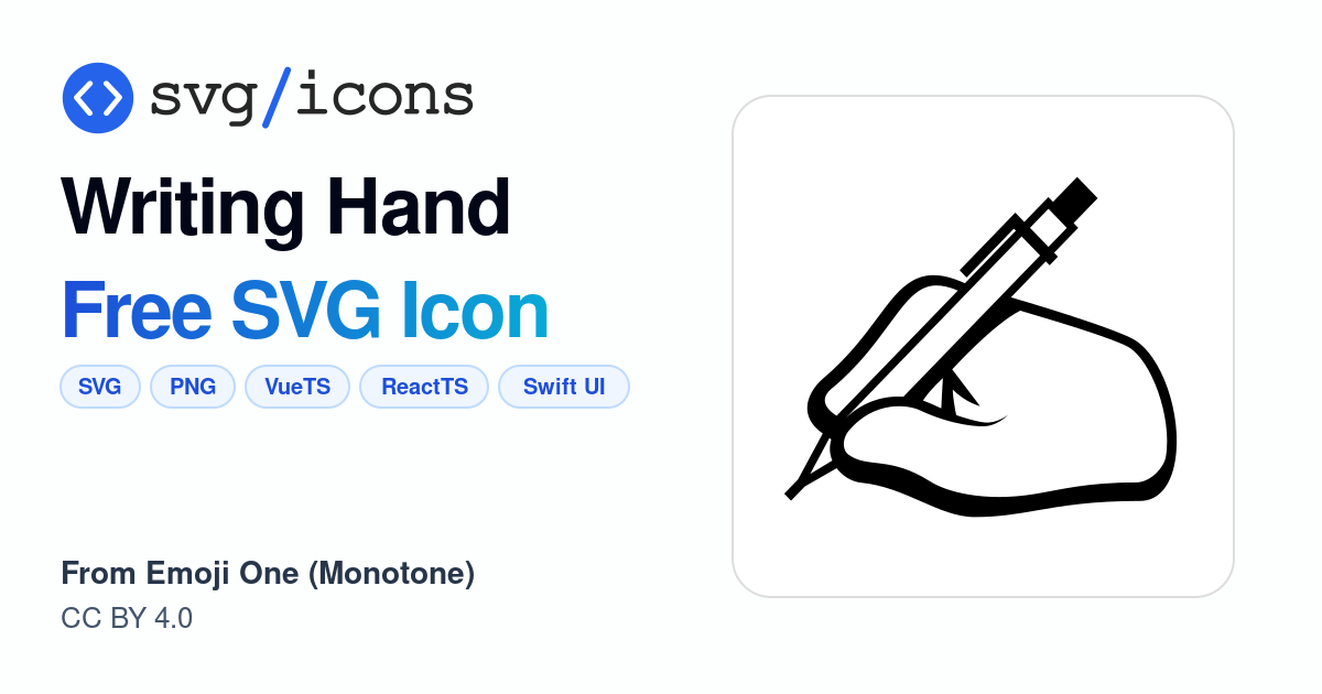 Writing-hand SVG Icon - Free Writing-hand PNG & SVG Download