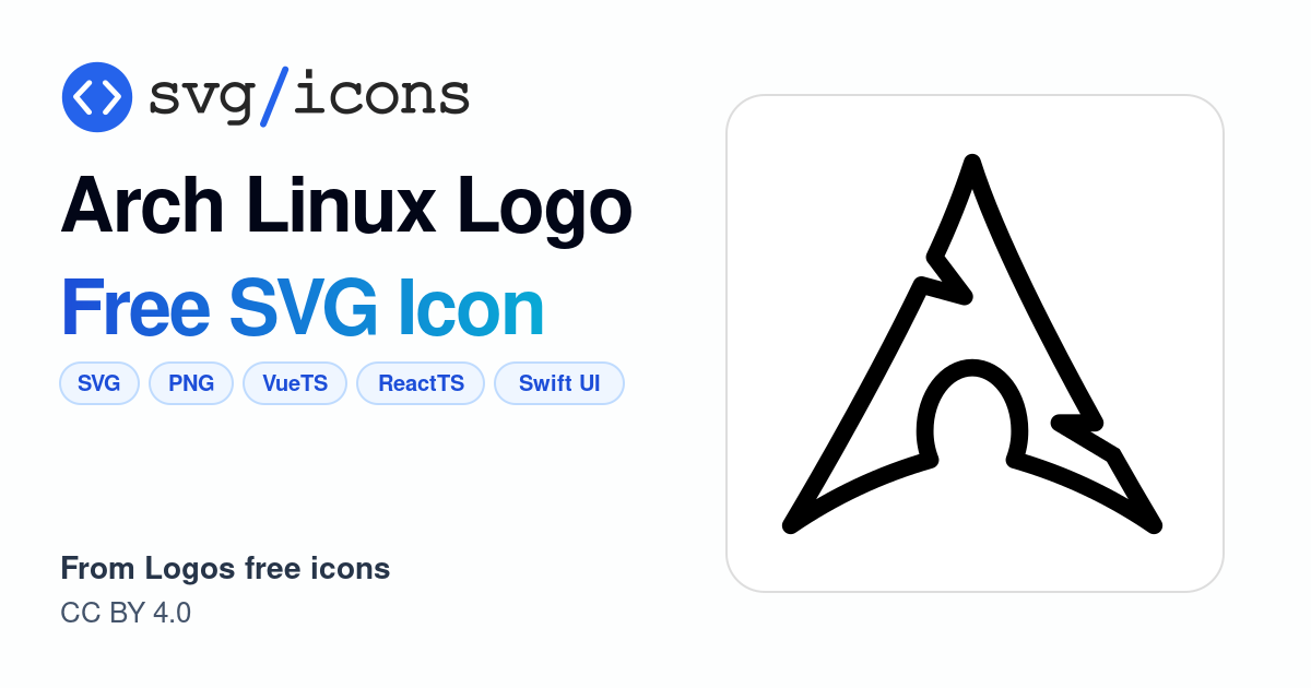 Arch-linux-logo SVG Icon - Free Arch-linux-logo PNG & SVG Download