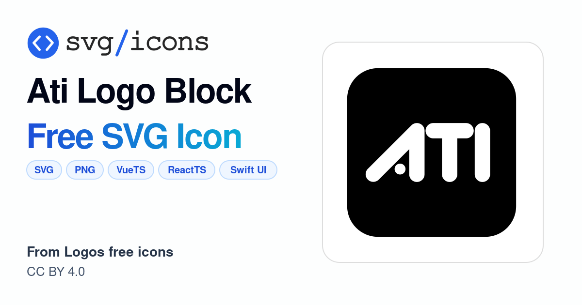 Ati-logo-block SVG Icon - Free Ati-logo-block PNG & SVG Download