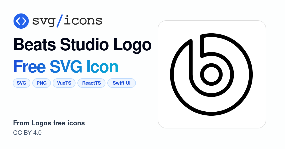 Beats-studio-logo SVG Icon - Free Beats-studio-logo PNG & SVG Download