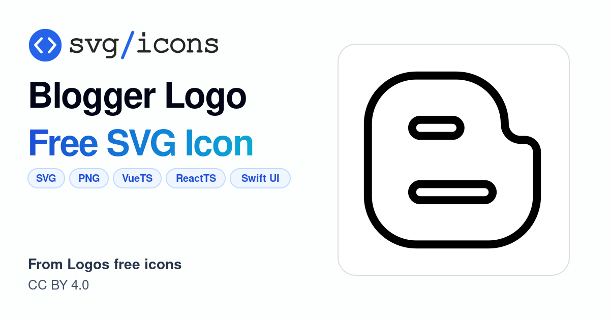 Blogger-logo SVG Icon - Free Blogger-logo PNG & SVG Download