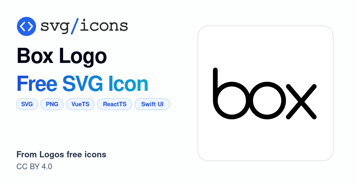 Box-logo SVG Icon - Free Box-logo PNG & SVG Download