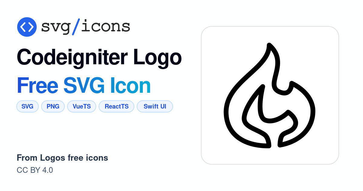 Codeigniter-logo SVG Icon - Free Codeigniter-logo PNG & SVG Download