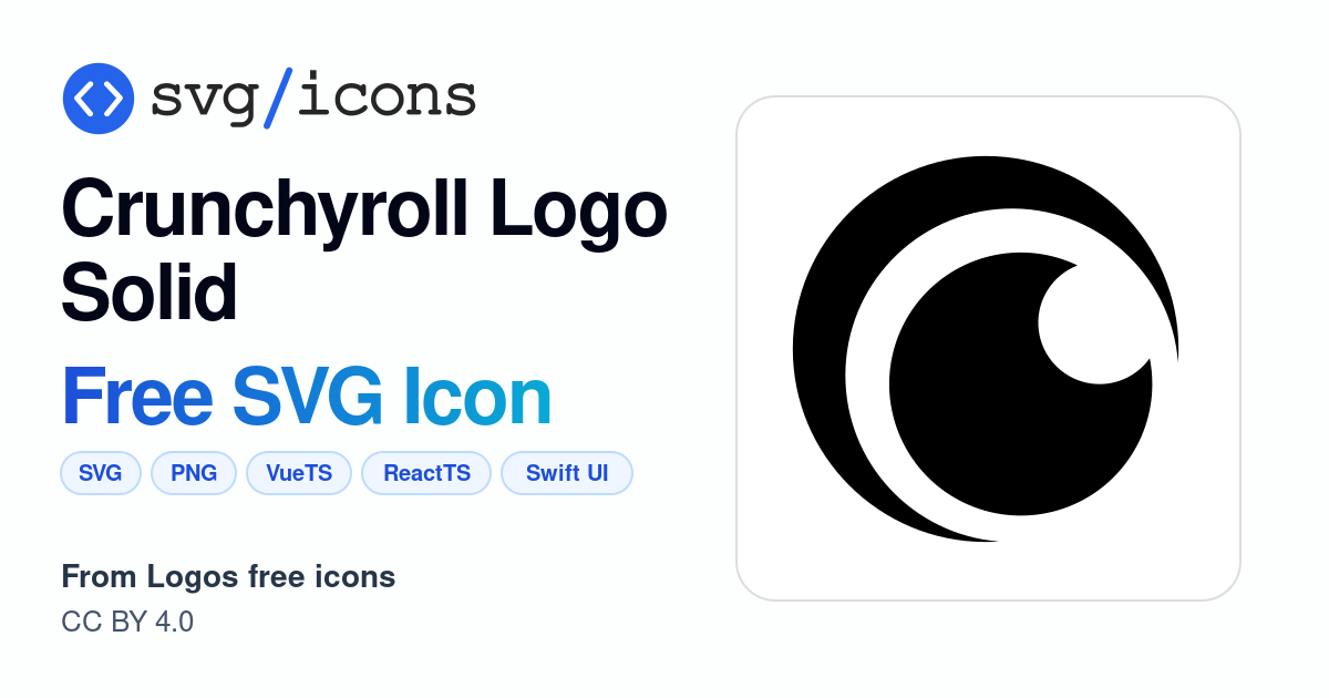 Crunchyroll-logo-solid SVG Icon - Free Crunchyroll-logo-solid PNG & SVG ...