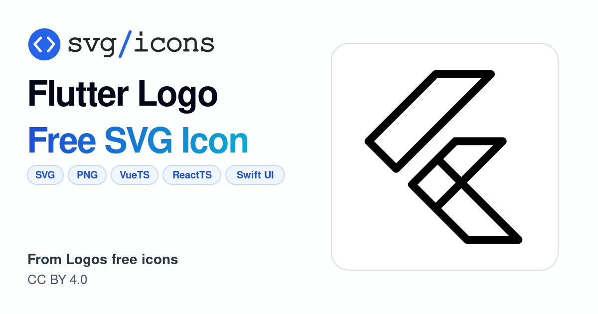 Flutter-logo SVG Icon - Free Flutter-logo PNG & SVG Download
