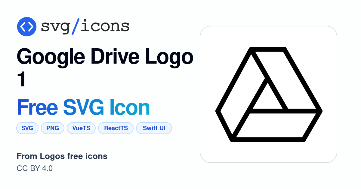 Google-drive-logo-1 SVG Icon - Free Google-drive-logo-1 PNG & SVG Download