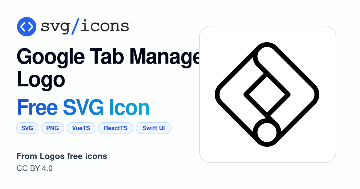 Google-tab-manager-logo SVG Icon - Free Google-tab-manager-logo PNG ...