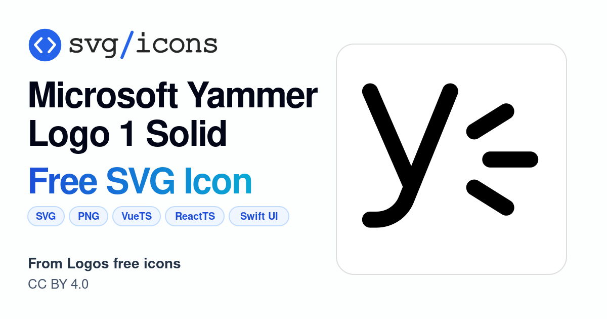 Microsoft-yammer-logo-1-solid SVG Icon - Free Microsoft-yammer-logo-1 ...