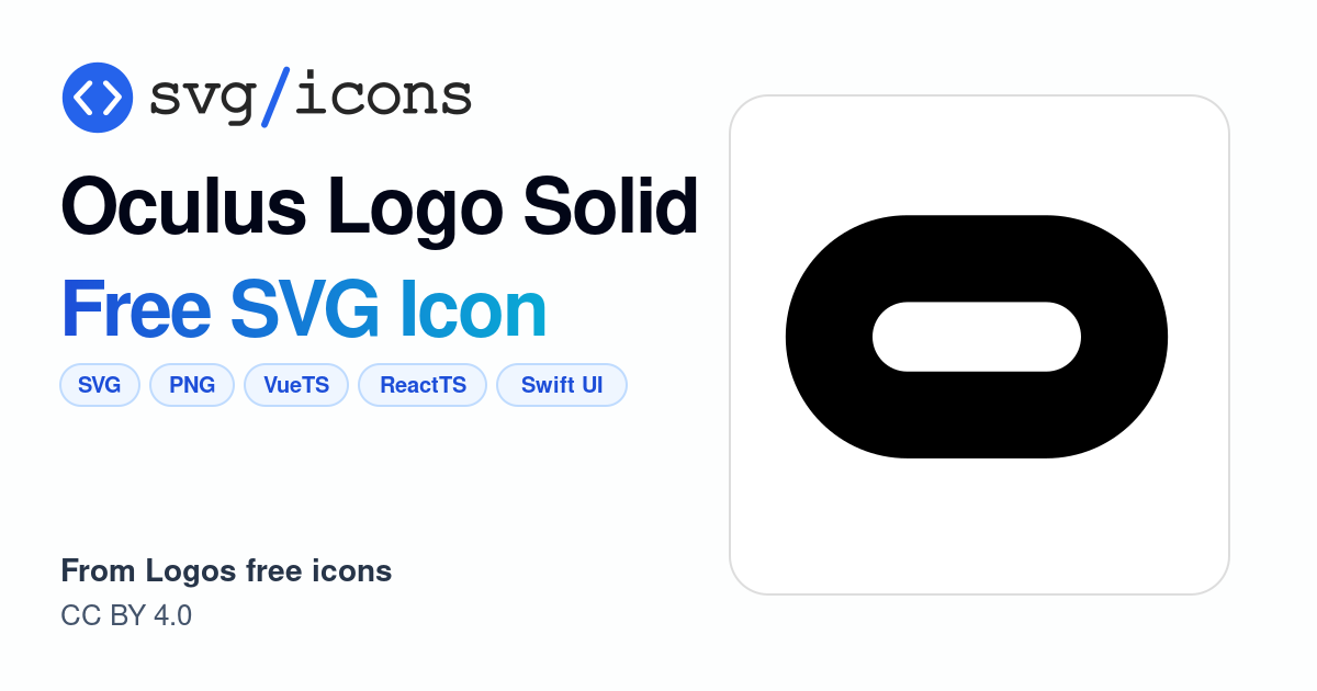 Oculus-logo-solid SVG Icon - Free Oculus-logo-solid PNG & SVG Download