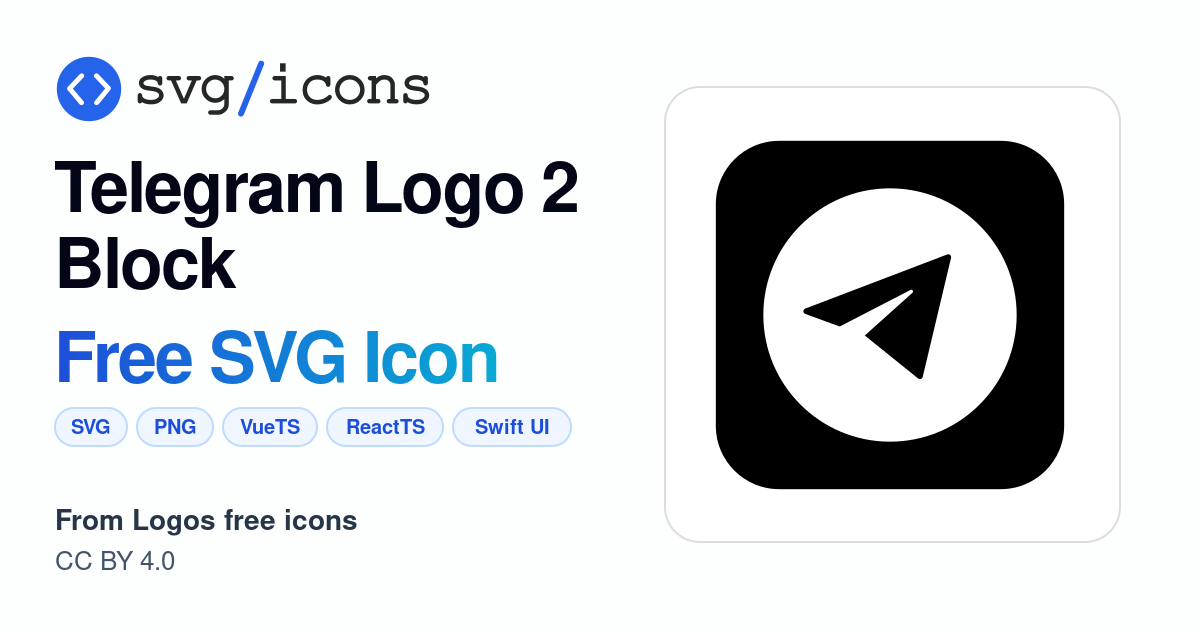 Telegram-logo-2-block SVG Icon - Free Telegram-logo-2-block PNG & SVG ...