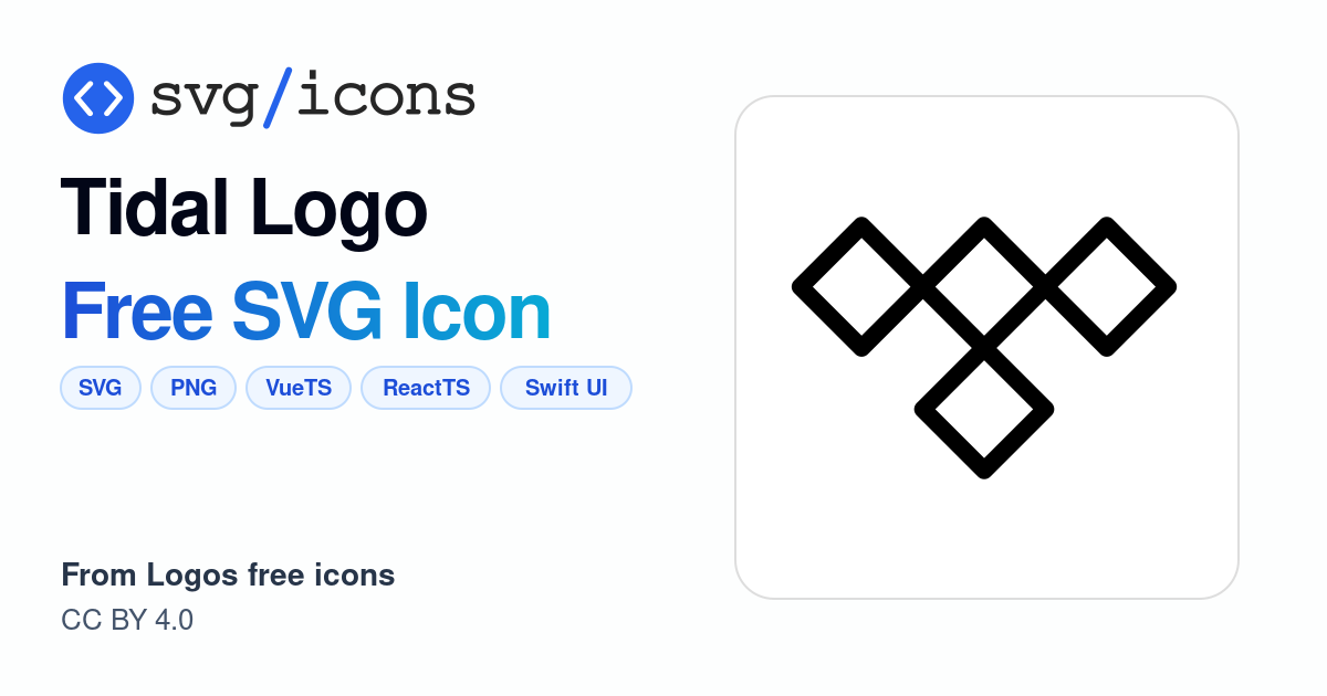 Tidal-logo SVG Icon - Free Tidal-logo PNG & SVG Download