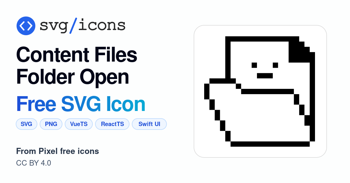 Content-files-folder-open SVG Icon - Free Content-files-folder-open PNG ...