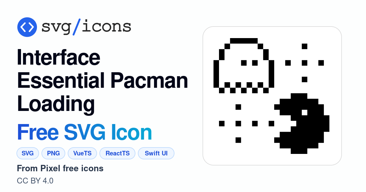 Interface-essential-pacman-loading SVG Icon - Free Interface-essential ...