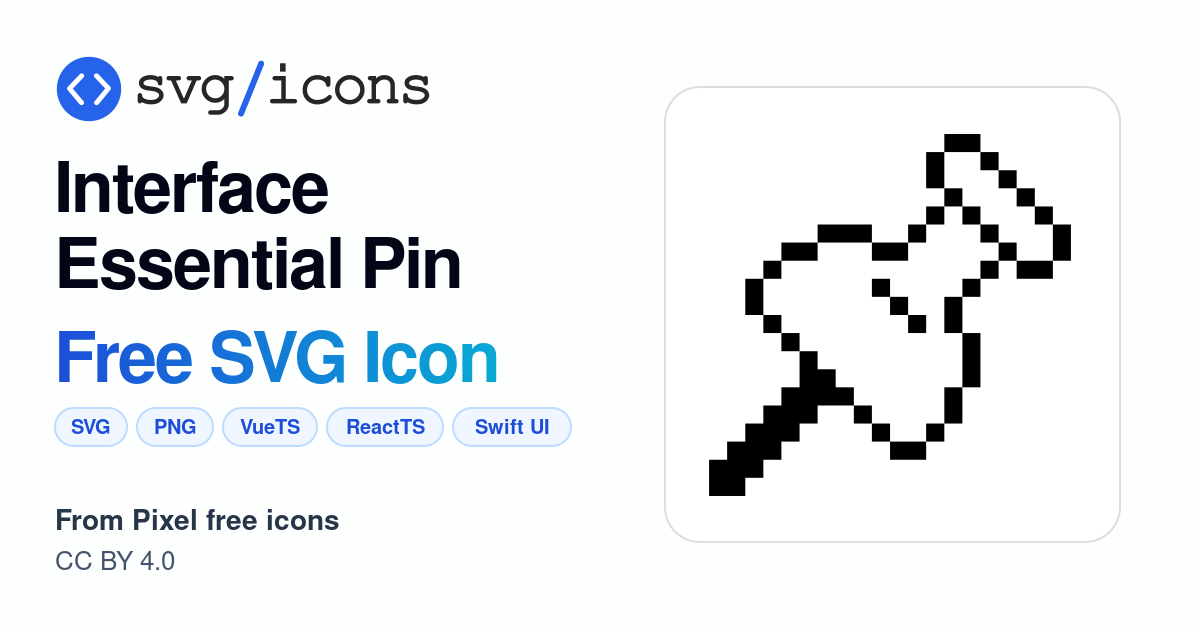 Interface-essential-pin SVG Icon - Free Interface-essential-pin PNG ...