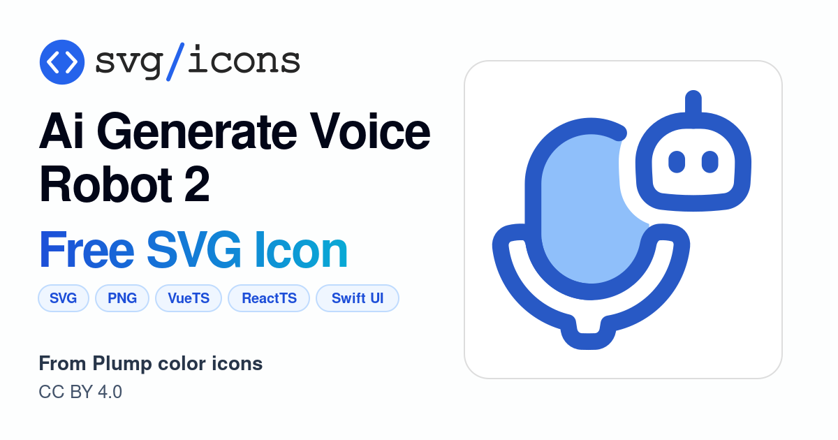Ai-generate-voice-robot-2 SVG Icon - Free Ai-generate-voice-robot-2 PNG ...