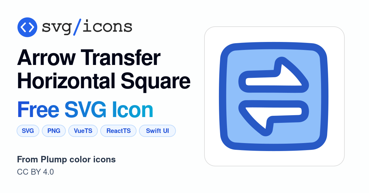 Arrow-transfer-horizontal-square SVG Icon - Free Arrow-transfer ...