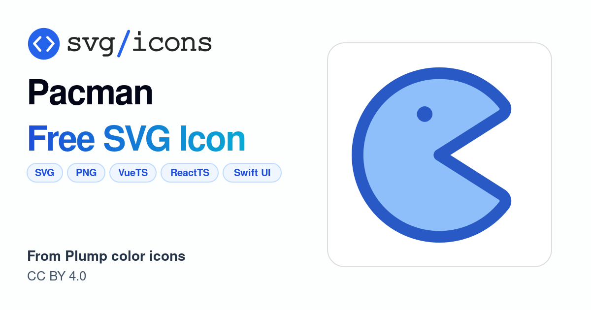 Pacman SVG Icon - Free Pacman PNG & SVG Download