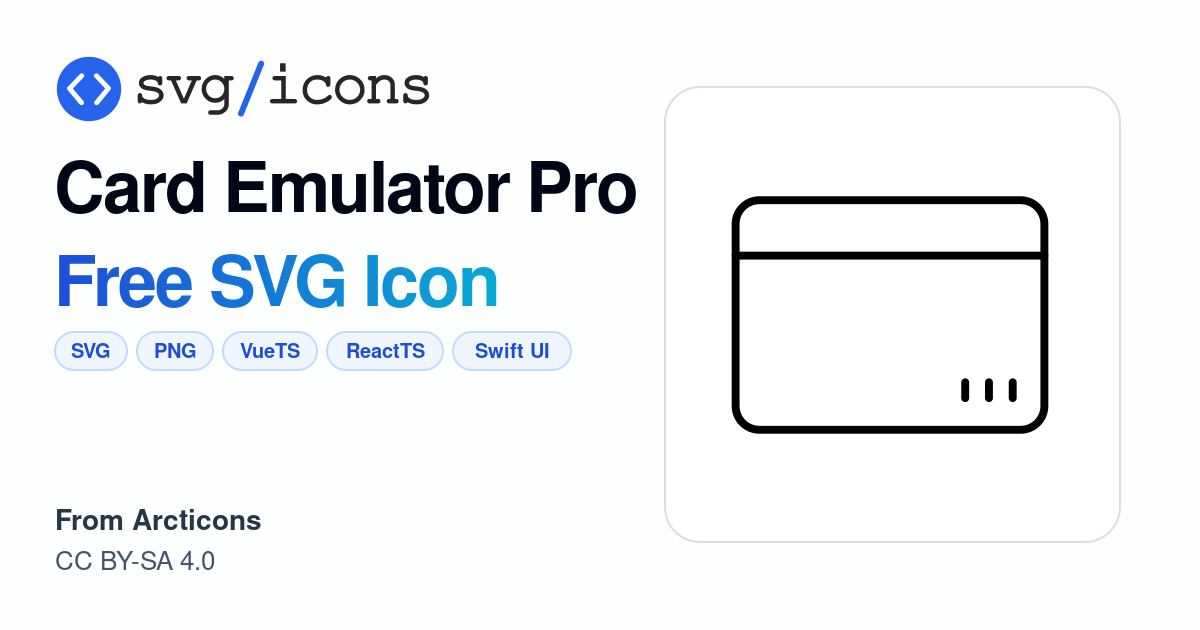 Card-emulator-pro SVG Icon - Free Card-emulator-pro PNG & SVG Download