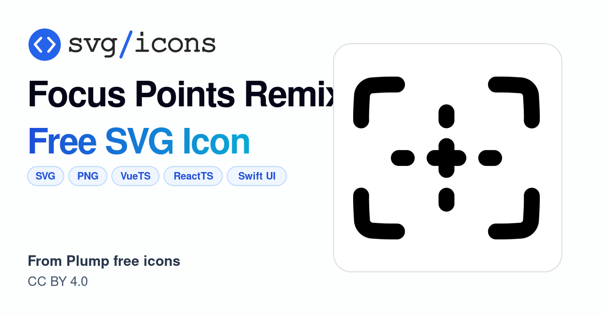 Focus-points-remix SVG Icon - Free Focus-points-remix PNG & SVG Download