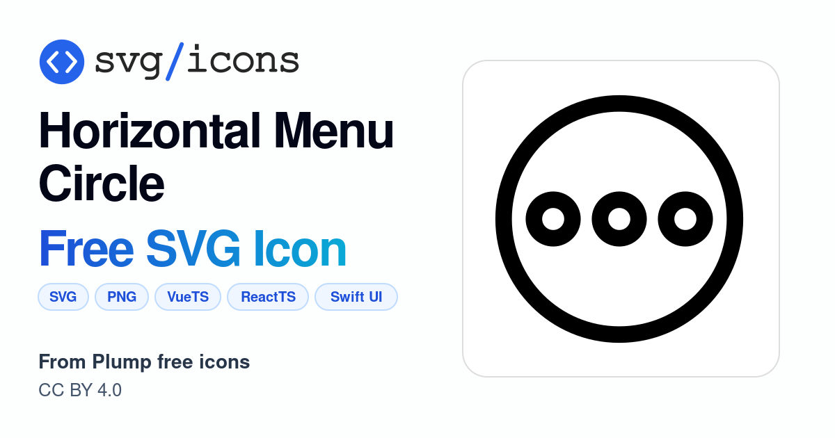 Horizontal-menu-circle SVG Icon - Free Horizontal-menu-circle PNG & SVG ...