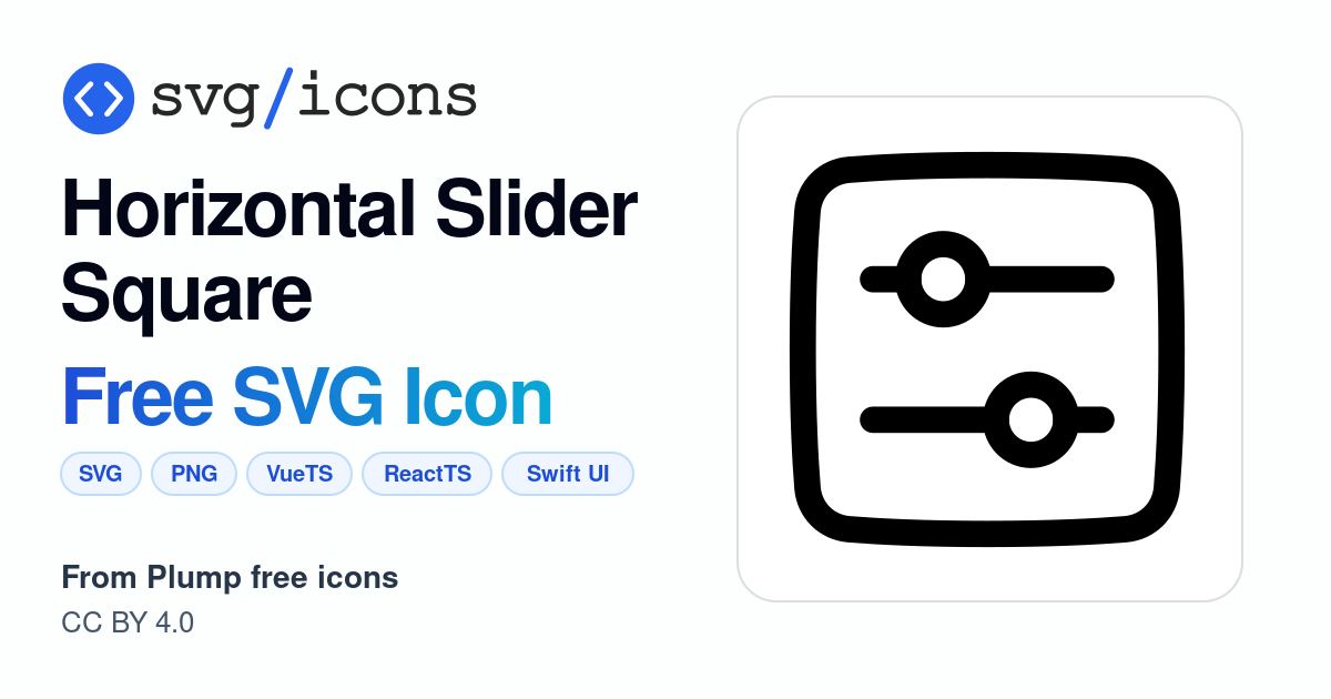 Horizontal-slider-square SVG Icon - Free Horizontal-slider-square PNG ...