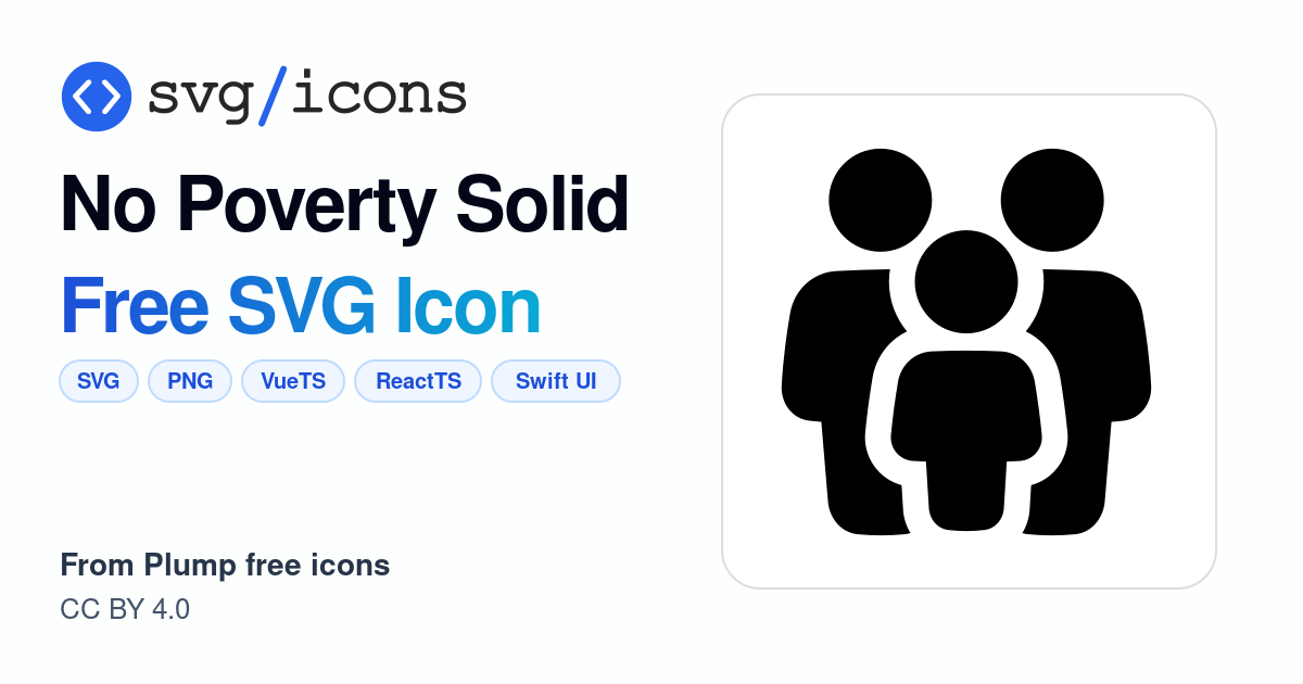 No-poverty-solid SVG Icon - Free No-poverty-solid PNG & SVG Download