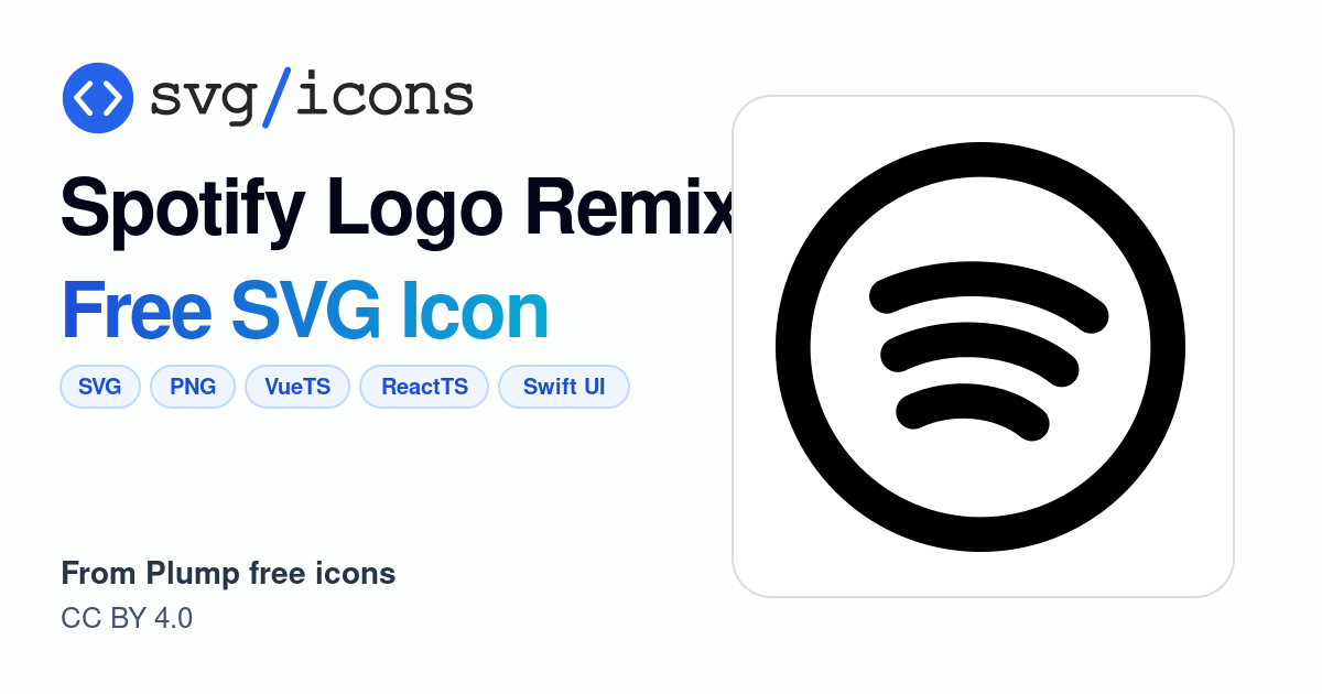 Spotify-logo-remix SVG Icon - Free Spotify-logo-remix PNG & SVG Download