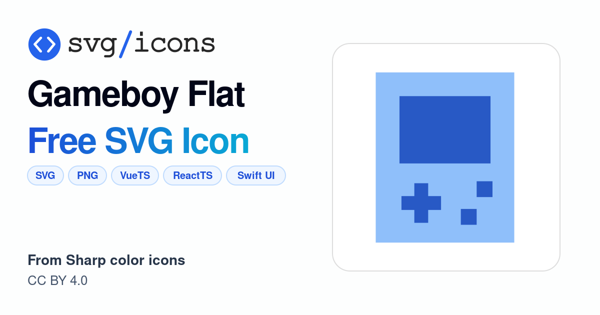 Gameboy-flat SVG Icon - Free Gameboy-flat PNG & SVG Download