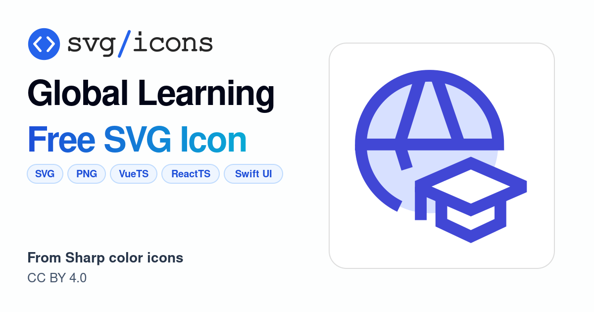 Global-learning SVG Icon - Free Global-learning PNG & SVG Download