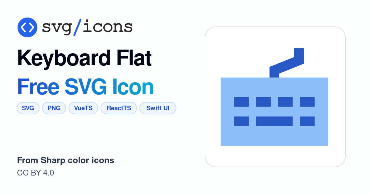 Keyboard-flat SVG Icon - Free Keyboard-flat PNG & SVG Download