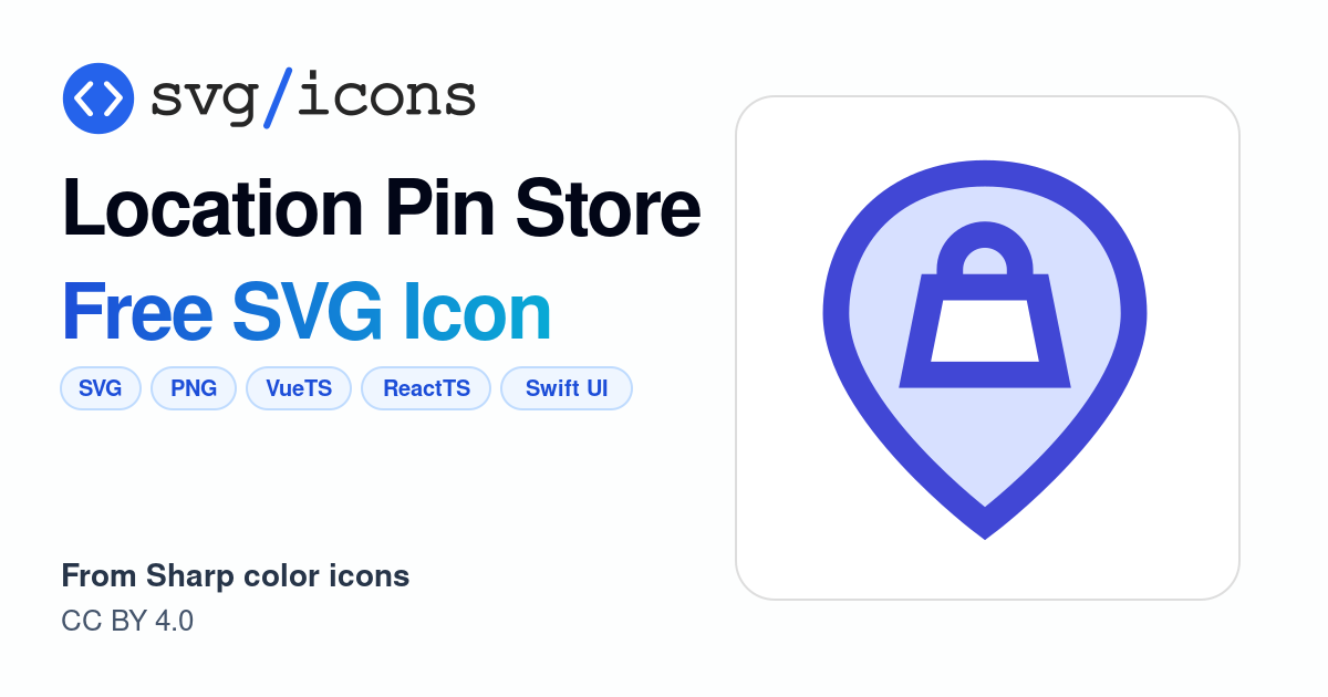 Location-pin-store SVG Icon - Free Location-pin-store PNG & SVG Download