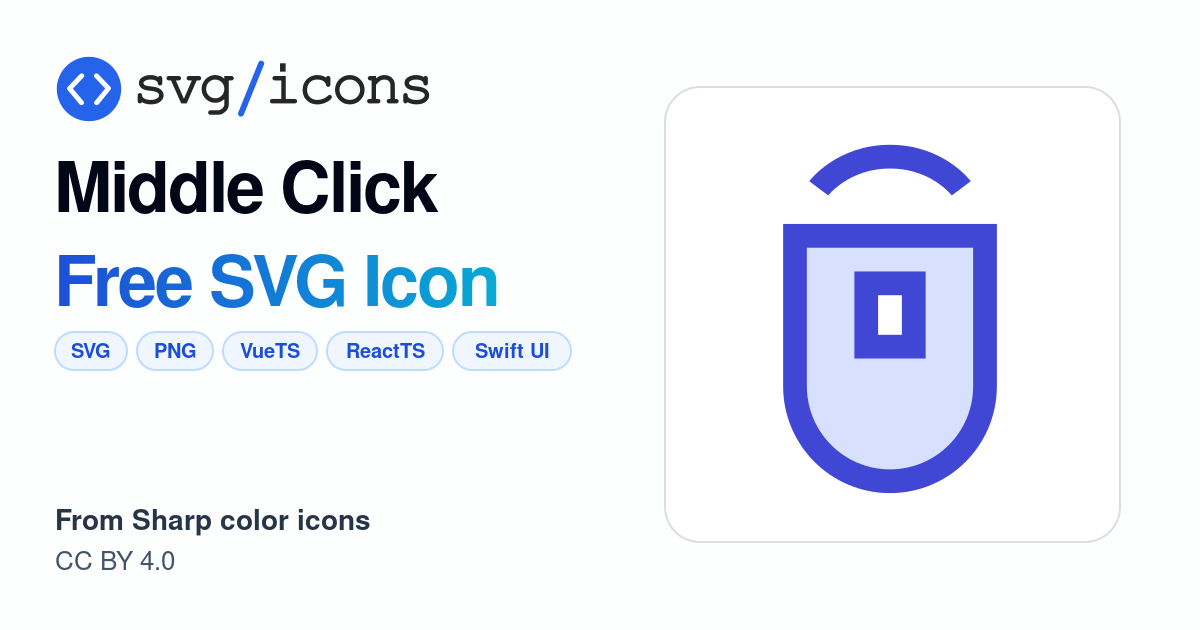 Middle-click SVG Icon - Free Middle-click PNG & SVG Download