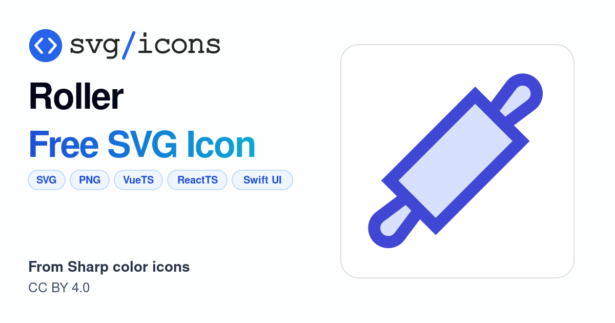 Roller SVG Icon - Free Roller PNG & SVG Download