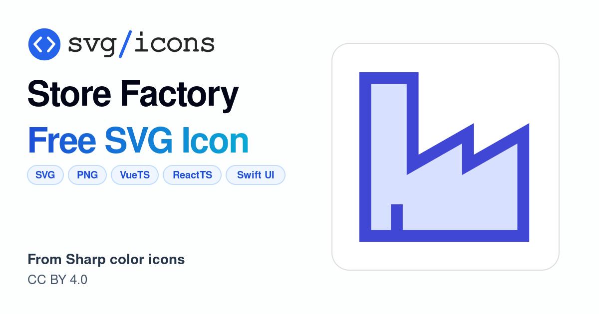 Store-factory SVG Icon - Free Store-factory PNG & SVG Download