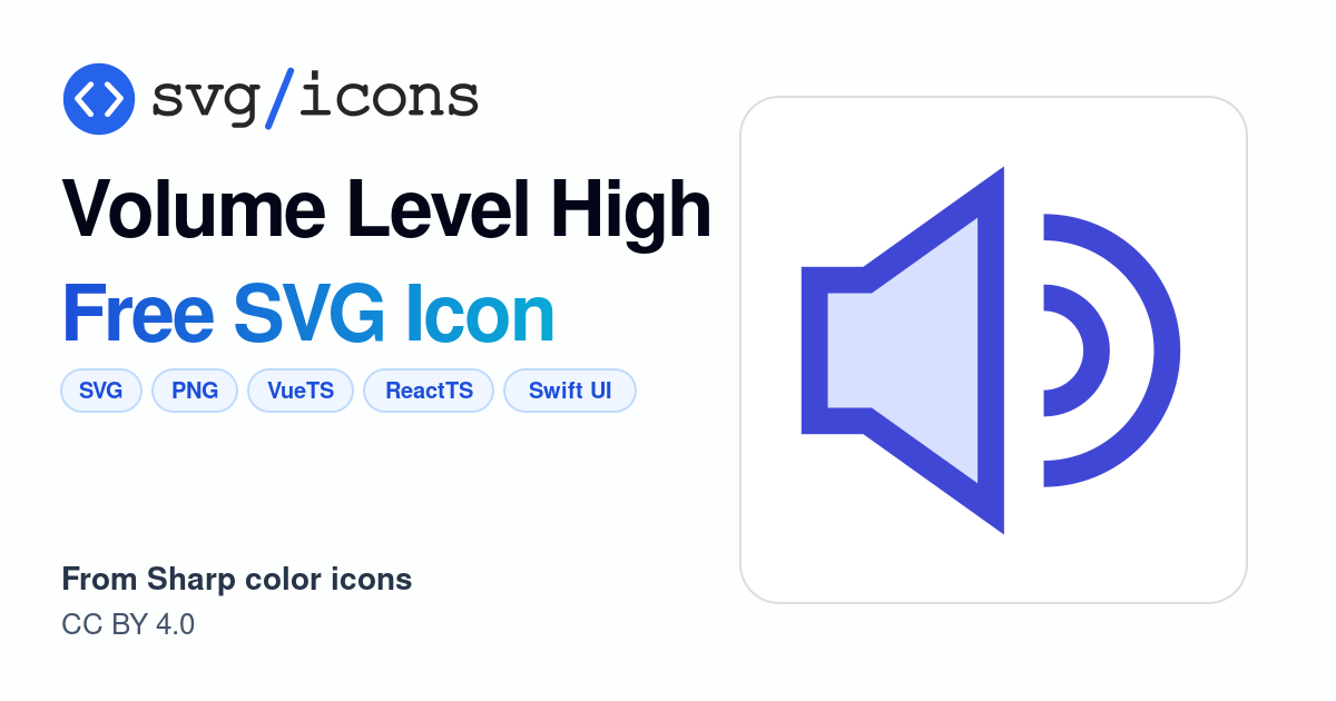 Volume-level-high SVG Icon - Free Volume-level-high PNG & SVG Download