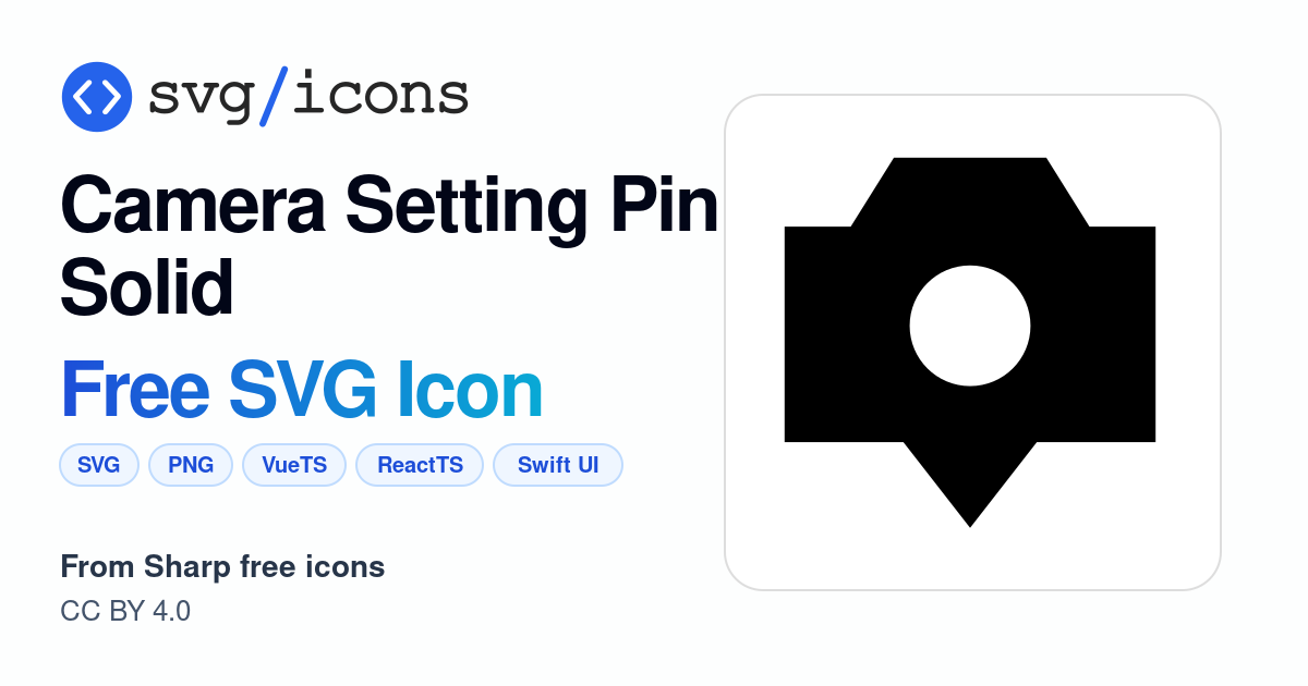 Camera-setting-pin-solid SVG Icon - Free Camera-setting-pin-solid PNG ...