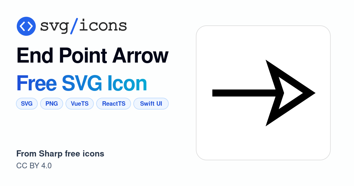 End-point-arrow SVG Icon - Free End-point-arrow PNG & SVG Download