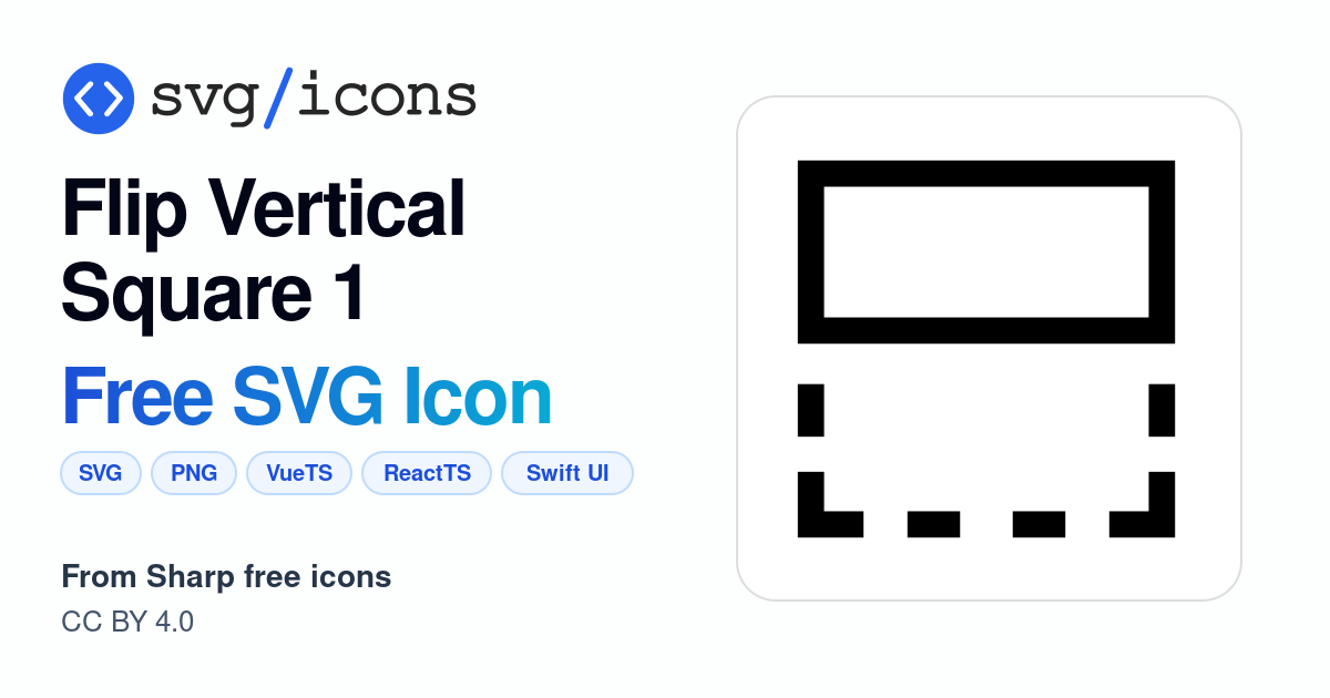 Flip-vertical-square-1 SVG Icon - Free Flip-vertical-square-1 PNG & SVG ...