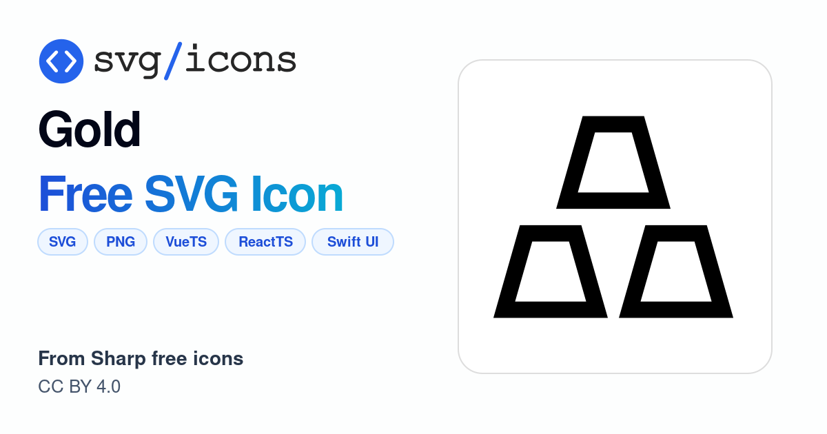 Gold SVG Icon - Free Gold PNG & SVG Download