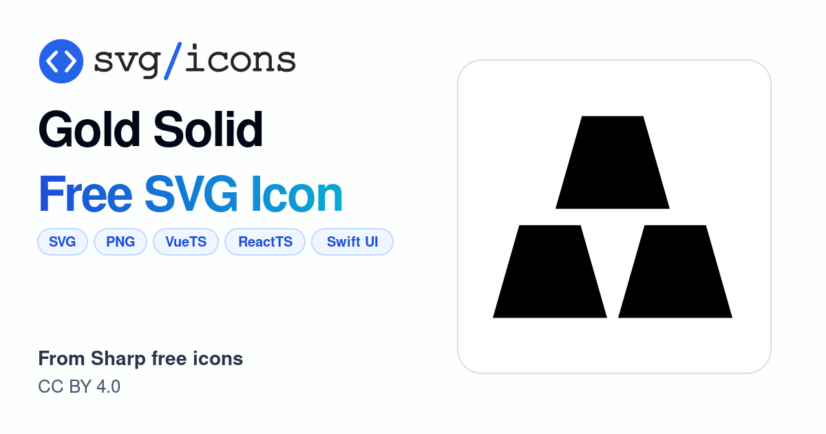 Gold-solid SVG Icon - Free Gold-solid PNG & SVG Download