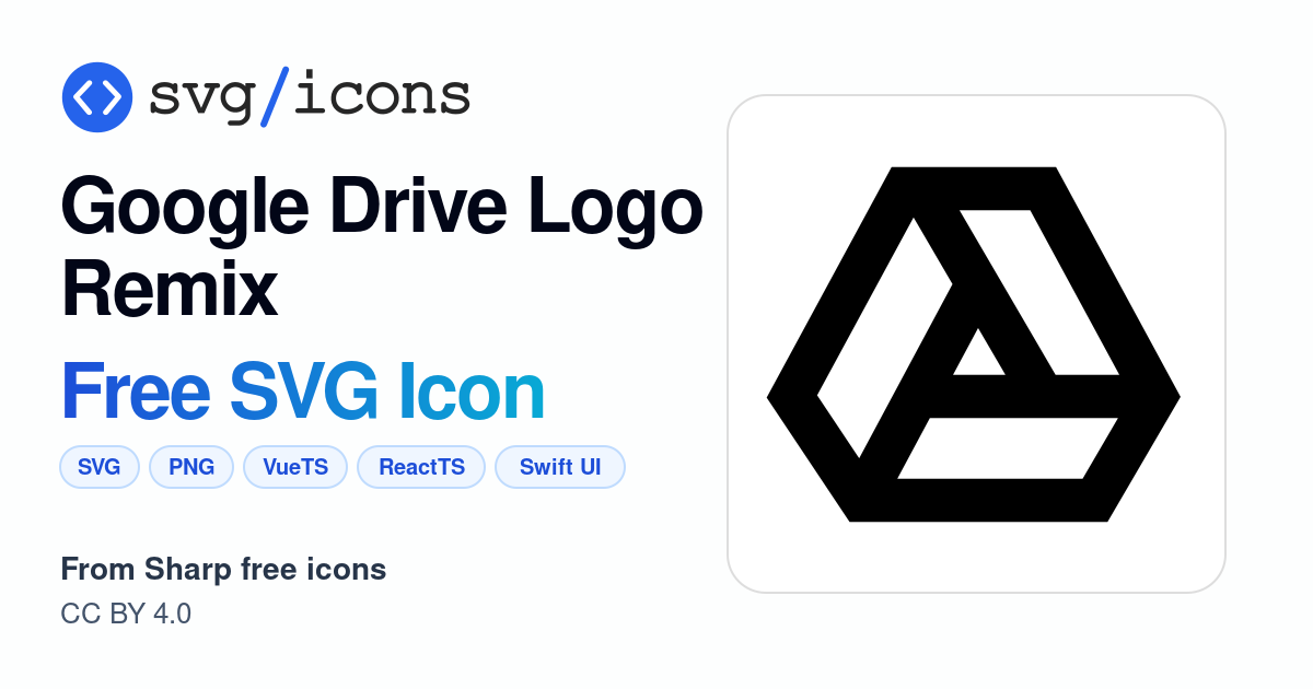 Google-drive-logo-remix SVG Icon - Free Google-drive-logo-remix PNG ...