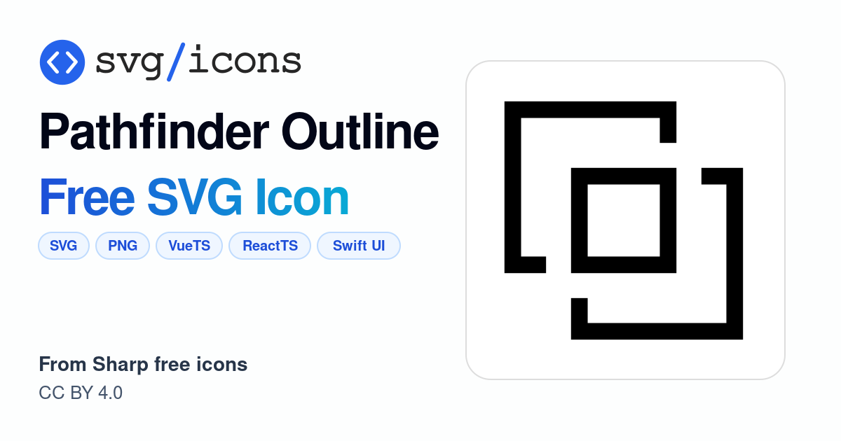 Pathfinder-outline SVG Icon - Free Pathfinder-outline PNG & SVG Download