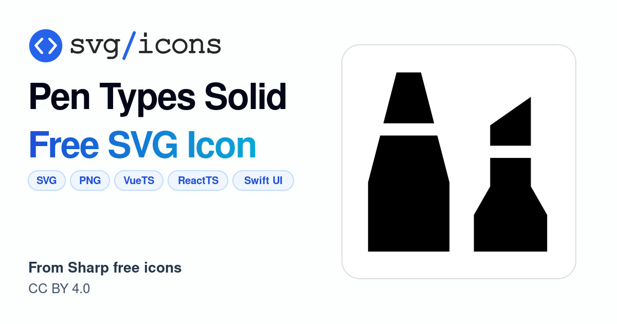Pen-types-solid SVG Icon - Free Pen-types-solid PNG & SVG Download