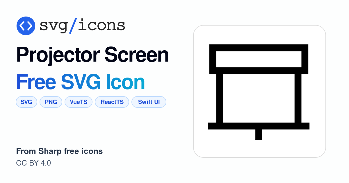 Projector-screen SVG Icon - Free Projector-screen PNG & SVG Download