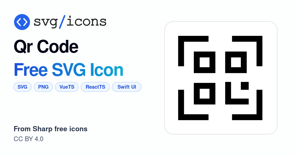 Qr-code SVG Icon - Free Qr-code PNG & SVG Download